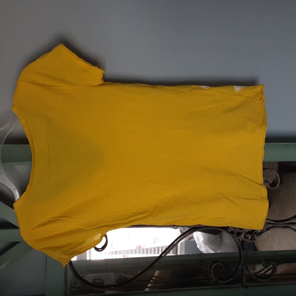 J.Crew Bright Yellow Nautical Vintage Graphic Tees 100% Cotton Stamp - Picture 3 of 3